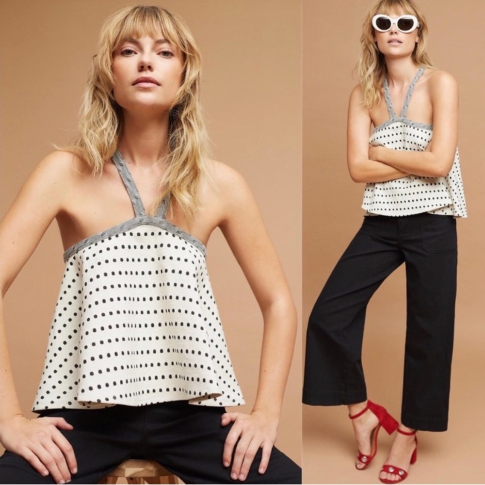 Anthropologie Polka Dot Top
